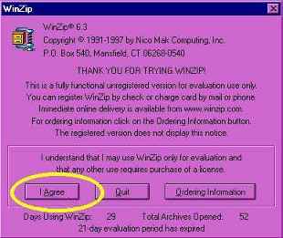 Acionando o Winzip