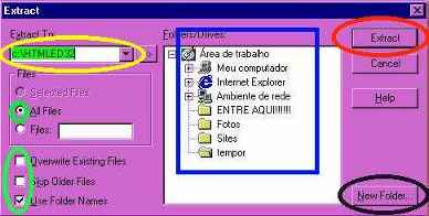 Direcionando a Descompactação