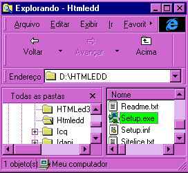 Acionando o SETUP