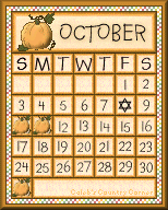 October Calendar
by Caleb's Country Corner