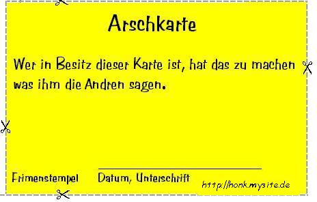 Die Arschkarte
