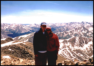 Missy and I on the Summit of Mt. Elbert