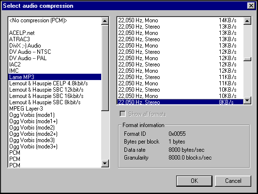 audio setting audio