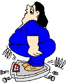 Woman on scales