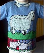 [ image: Holly Wharton models the jumper. Front...]