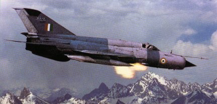 MiG 21 firing its gun