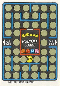 Pac-Man Rub-Off Game