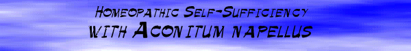 Homeopathic Self-Sufficiency with Aconitum
