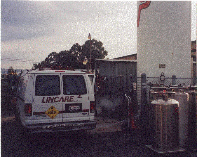 A Home Oxygen Company Fills Their Van at CWS
