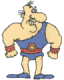 muscle man flexing