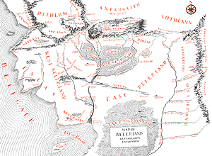 Map of Beleriand (Download:523 Kb)
