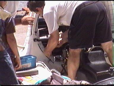 Where's the Ferari team mechanic?
