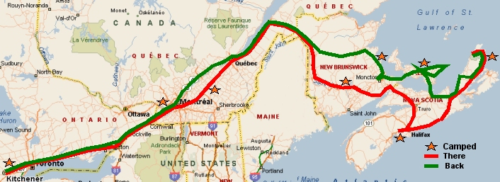 East Canada Map