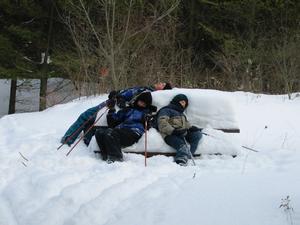 Skiing Tired