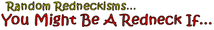 Random Redneckisms