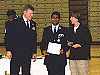 OUTSTANDING CADET RIBBON - Awarded annually to the outstanding 1st, 2nd, 3rd, and 4th-year cadet. The recipient must be of high moral character, demonstrate positive attributes, display outstanding military potential, and attain academic and military excellence.