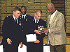 OUTSTANDING CADET RIBBON - Awarded annually to the outstanding 1st, 2nd, 3rd, and 4th-year cadet. The recipient must be of high moral character, demonstrate positive attributes, display outstanding military potential, and attain academic and military excellence.