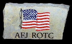 Lady Liberty immortalized in stone.