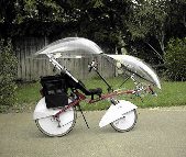 My Vision R40 with 2 zipper fairings one normal in front and one on top the one on top is for the rain