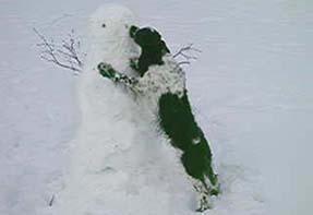 Lee and snowman