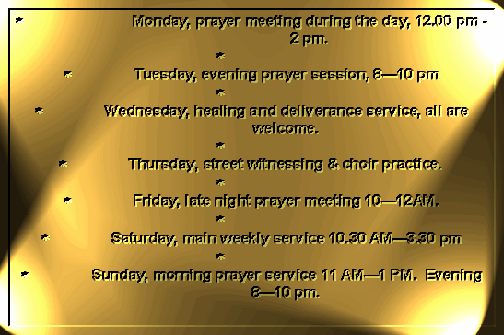 DAILY SERVICE TIME TABLE