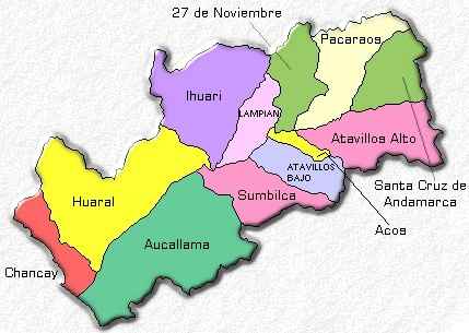 Mapa de Huaral, Lima, Per