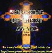 Honoring of Christ Award