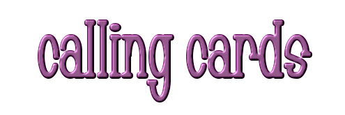 Designs by Hugz - Calling Cards