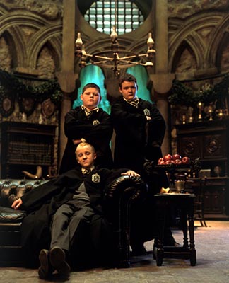 Draco Malfoy, Vincent Crabbe and Gregory Goyle