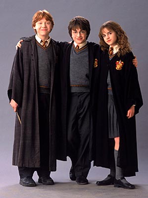Harry Potter, Ron Weasley and Hermione Granger