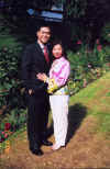 James and Nina in the garden the day of our cousin's wedding