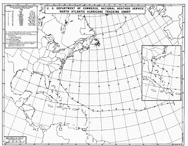 Hurricane Gloria Tracking Chart