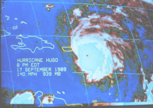 Hurricane Hugo Tracking Chart