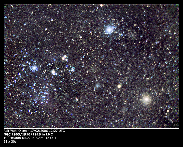 NGC 1903/1910/1916 in Large Magellanic Cloud