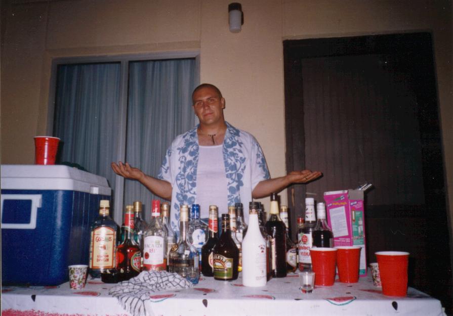 This is Jeremy.  He was my bartender when I threw a party at his house.  Like my collection!
