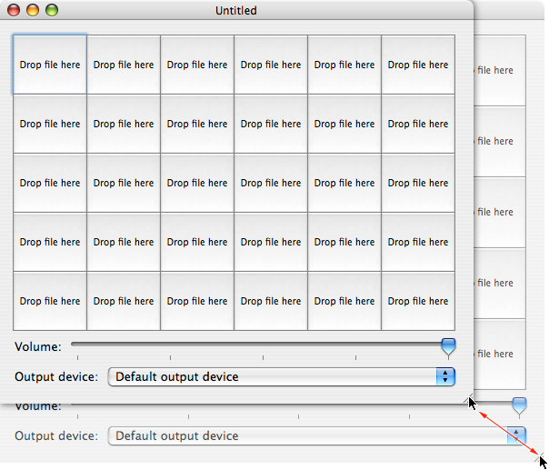 Resizing the window to change the size of the cells.