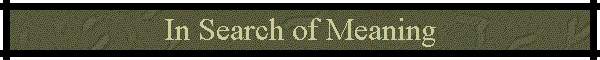In Search of Meaning