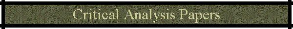 Critical Analysis Papers