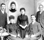 William J, Clara A, E Mary, Richard H, Charles and (inset) Laura Goldsworthy