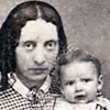 11361 - Mrs Abbott? and child - taken at Morice Town, Devon, England