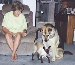 Ross with his girl friend Sheba