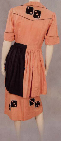 Rear view, Patsy's orange maternity dress, from Profiles in History