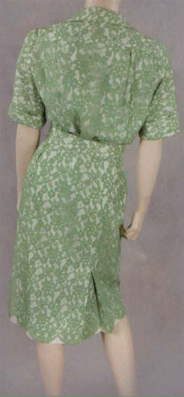 Rear view, Patsy's green lace dress, from Profiles in History