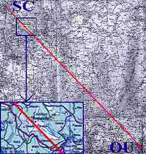 Lnea recta entre Ourense y Santiago de Compostela 