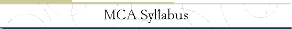 MCA Syllabus