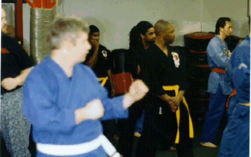 Dennis Conatser going over the stance