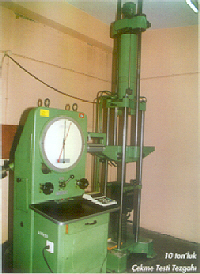 10 ton'luk ekme Testi Tezgahi