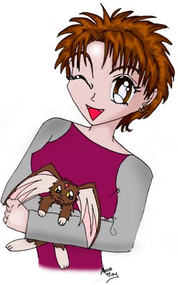 Me and Ryo-oh-ki from Tenchi Muyo. Isn't she cute!!