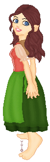 shes a hobbit who apparently shaved her feet O.o
