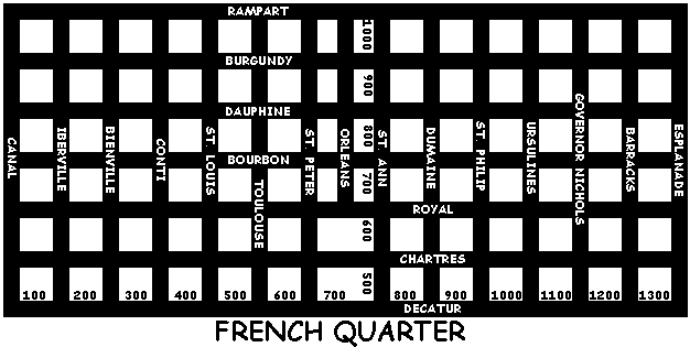 map of the French Quarter